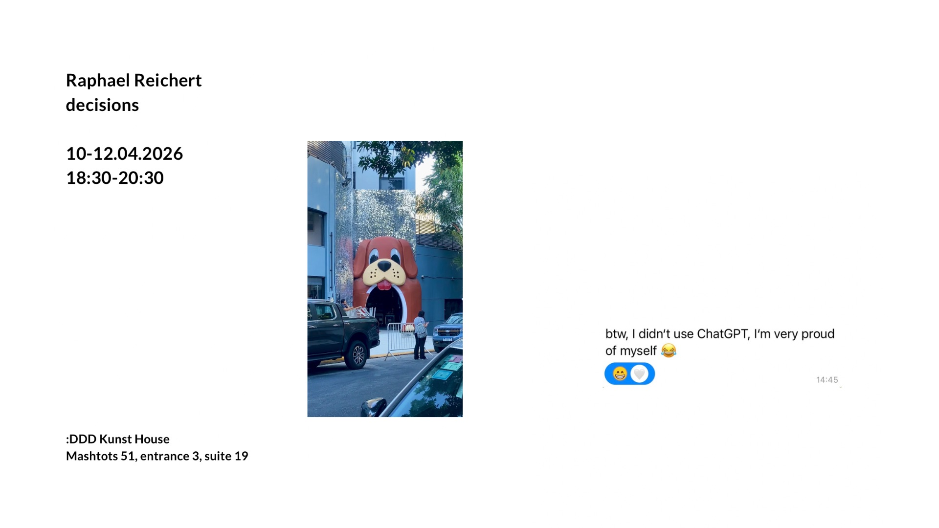 Raphael Reichert: decisions